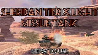 SHERIDAN ATGM TIER X LIGHT TANK HOW TO USE? World Of tanks Blitz!