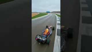 Red Bull video of Max and RB20 in a wet Silverstone lap with the world's fastest drone