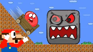 Red ball 4 in Mario World | Super Mario, Numberblocks Marble Race | Game Animation