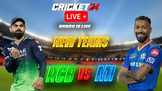 MI vs RCB IPL 2024 T20 Intense High Scoring Thriller! Match In Cricket 24 - Danav , cricket 24 ipl