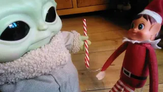 elves v baby yoda stop motion