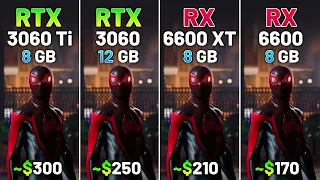 RTX 3060 Ti vs RTX 3060 vs RX 6600 XT vs RX 6600 - Test in 20 Games in 2024