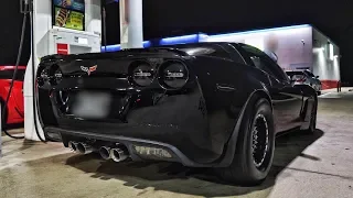 900HP Corvette STREET RACES Nitrous Hellcat, Whipple Mustang & NASTY ZR1!!!