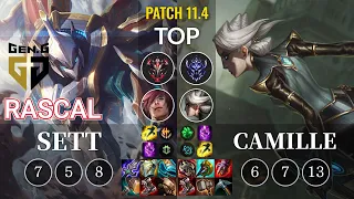 GEN Rascal Sett vs Camille Top - KR Patch 11.4