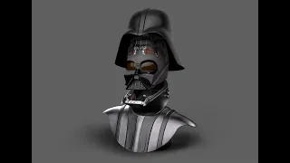 Darth Vader Helmet Reveal+Stand+Anakins Head Damaged 3D printable model