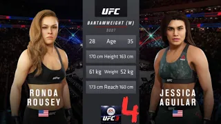 Ronda Rousey vs. Jessica Aguilar 4 || UFC 298 || Gameplay #rondarousey #ufc3 #ufc #ufcfightnight