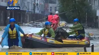 Thousands Affected | by Severe Flooding | in Eastern China