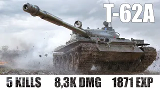 8,3K DMG 5 KILLS T-62A | WoTBlitz replay