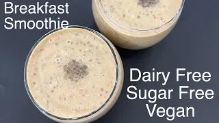 No sugar Dairy free Weight loss Breakfast smoothie recipe | oats ragi smoothie