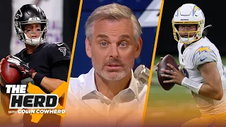 Justin Herbert's the next star QB in NFL, talks Matt Ryan & Falcons' future — Colin | NFL | THE HERD