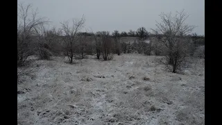 Hiking snowy hills, ravine and steppe Заснеженные холмы,балка и степь