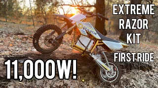 Extreme 11,000w Razor Kit is INSANE! + Testing out Electro & Co. EC4P Motor at ElectroLand!