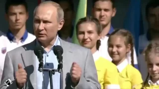 Путин!Открытие смены в Артеке!