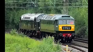 40013 returns FRESHLY repainted 47192 to Crewe Heritage Centre, 30th June 2021