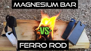 Magnesium VS Ferro Rod! Which one is BEST? #Ferrorod #Maguesiumfirestarter #survivalfire