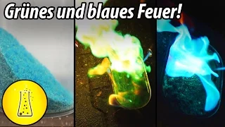 Grünes und blaues Feuer! #Flammenfärbung