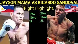 Latest Feb.16,2024 JAYSON MAMA VS RICARDO SANDOVAL FIGHT HIGHLIGHT.