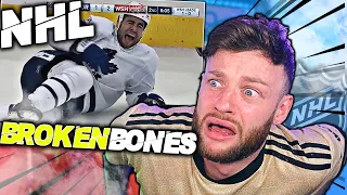 SOCCER FAN Reacts to NHL: BROKEN  BONES