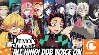 All Characters Hindi Dubbed Voices of Demon Slayer on Crunchyroll