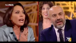 Lo scontro tra Nunzia De Girolamo e Gianluigi Paragone: "Ma chi cavolo è Cacciari!"