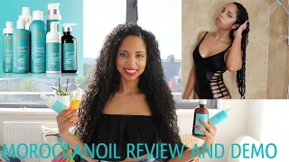 Moroccanoil Full Range Review and Full Demo on Natural Curly Hair