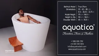Aquatica True Ofuro Japanese Soaking Bathtub Demo Video for People of Average Height