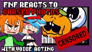 FNF reacts to CURSED PHOTOS WITH Voice Acting | FNF CURSED PHOTOS | xKochanx | FNF Gacha