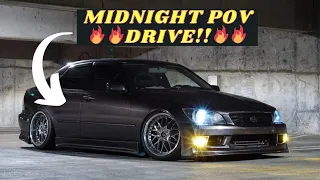 MIDNIGHT POV DRIVE IN A STRIGHT PIPED LEXUS *MASSIVE FLAMES*