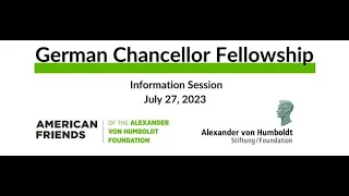 German Chancellor Fellowship Information Session (July 27, 2023)