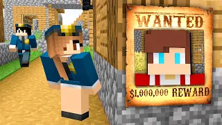 JJ and Mikey are WANTED in Minecraft! Maizen Bank Robbery - Minecraft Like Maizen Mikey and JJ