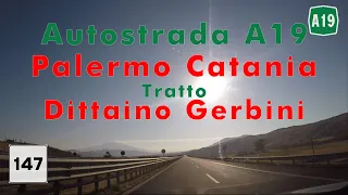 Autostrada A19 Palermo Catania tratto Dittaino - Gerbini Sferro Paternò 22/8/2021