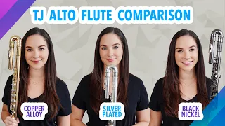 Trevor James Alto Flute Comparison  |  Copper Alloy Alto vs Silver Plated Alto vs Black Nickel Alto