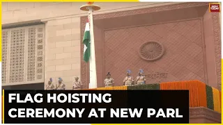 Watch: Flag Hoisting Ceremony At New Parliament, Flag Hoisting A Day Before Special Parl Session