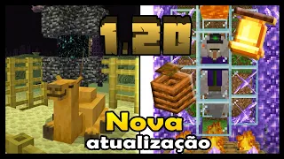 MINECRAFT 1.20 - SAIU! NOVA GRANDE ATUALIZAÇÃO PARA A BEDROCK COM MUDANÇAS IMPORTANTES