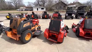 Revolt Vs Vride Vs SD Surfer Pro Scag Bad Boy Hustler stander stand on ZTR Mowers