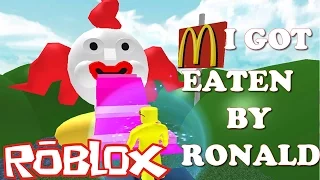 I GOT EATEN BY CREEPY RONALD MCDONALD! | ROBLOX