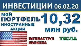 №19 Инвестиционный портфель акций. Interactive Brokers. Акции США. ETF. Инвестиции 2020. Дивиденды.