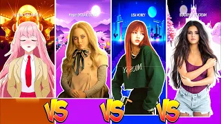 TOKA TOKA ANIME vs Megan DOLLS vs LISA MONEY vs BLACKPINK (ICE CREAM)