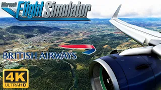 Flight Simulator 2020 British Airways A320N Malaga Landing | 4K Graphics