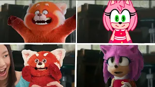 Sonic The Hedgehog Movie AMY SONIC BOOM vs Turning Red Uh Meow All Designs Compilation Compilation