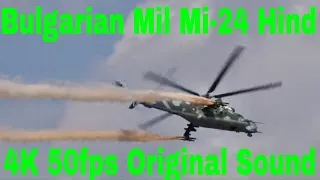 [4K] Bulgarian Air Force Military Helicopter Mil Mi-24 Hind