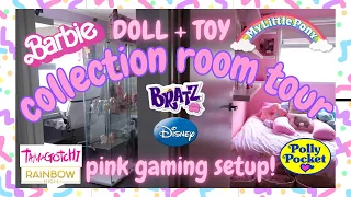 Toy + Doll Collection Room Tour DOLL ROOM TOUR Toy Collection Room Tour PINK BARBIE COLLECTION ROOM