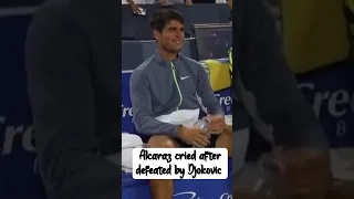 Alcaraz cried after defeated by Djokovic in Cincinnati final tennis match #alcaraz #tennis #djokovic