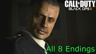 Call of Duty: Black Ops II All 8 Endings (Best, Bad, Worst, kill/Spare Menendez)