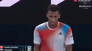 Felix Auger Aliassime Vs  Daniil Medvedev Full Match Highlights   Australian Open 2022