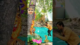 man Chamunda Devi vfx video short 2 🦁🌺 #shorts #miteshkashow #viral #ramyan