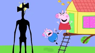 Peppa Pig Siren Head Attack 4 | Last Night for Peppa's Family