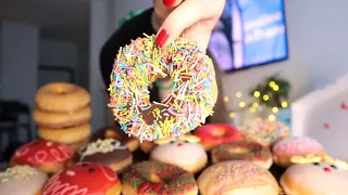 МУКБАНГ • МОИ ЛЮБИМЫЕ ПОНЧИКИ • My favorite doughnuts АСМР  ASMR ( MUKBANG & eating sounds )