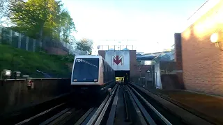 [Front View] Métro de Lille Ligne 1 Quatre Cantons-Stade Pierre Mauroy - CHU-Eurasanté VAL 208