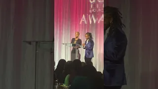 Meagan Good & Omarion present at the 2023 AAFCA Awards!